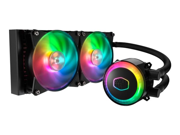 Cooler Master MasterLiquid ML240R RGB - Væskekjølesystem for prosessor - (for: LGA775, LGA1156, AM2, AM2+, LGA1366, AM3, LGA1155, AM3+, LGA2011, FM1, Sort