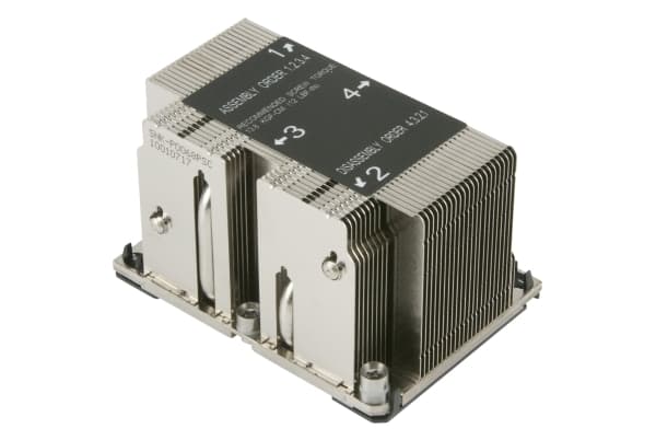 Supermicro - Kylfläns för processor - (för: Socket P) - 2U - för SUPERMICRO X11DPH-T Grå