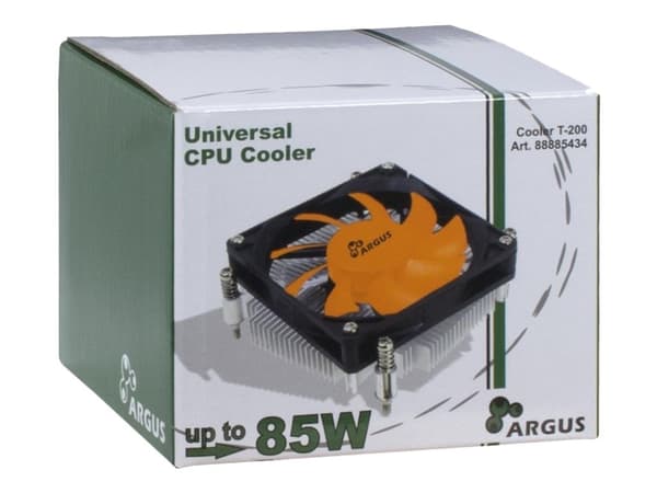 Argus T-200 - Processorkylare - (för: LGA1156, LGA1155, LGA1150, LGA1151, LGA1200) - koppar - 80 mm