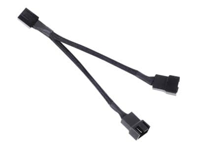 SilverStone CPF01 - Viftestrømsplitter - 4-pins PWM (hunn) til 4-pins PWM (hann) - 10 cm - svart