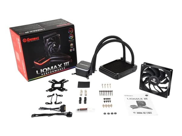 Enermax Liqmax III, All-in-one-nesteenjäähdytin, 12 cm, 500 RPM, 2000 RPM, 32 dB, 90,1 cfm