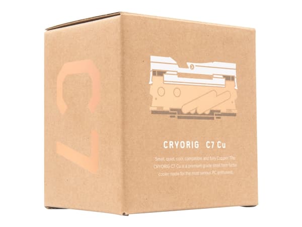 Cryorig C7 Cu - Prosessorkjøler - (for: LGA1156, AM2, AM2+, AM3, LGA1155, AM3+, FM1, FM2, LGA1150, FM2+, LGA1151, AM4) - forniklet kobbersokkel - 92