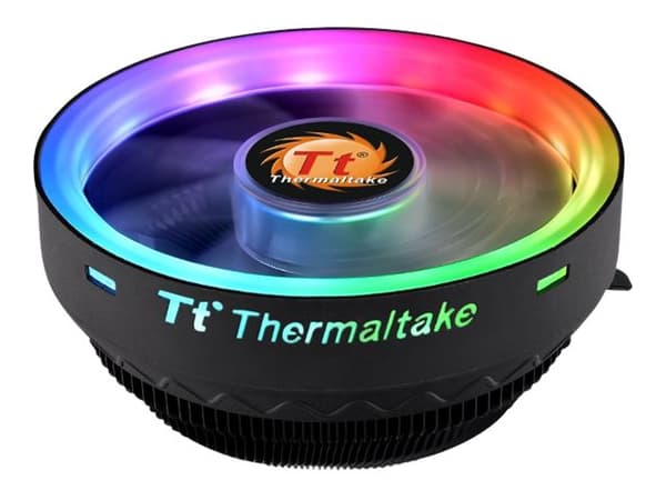 Thermaltake UX100 ARGB - Prosessorkjøler - (for: LGA775, LGA1156, AM2, AM2+, AM3, LGA1155, AM3+, FM1, FM2, LGA1150, LGA1151, AM4, LGA1200) - aluminiu Sort