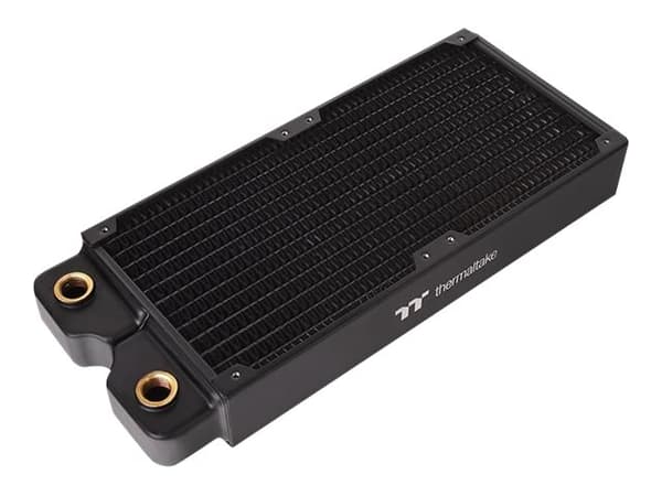 Thermaltake CL-W236-CU00BL-A, Jäähdytinlohko, Kupari, Musta, 1/4", 119 mm, 285,4 mm