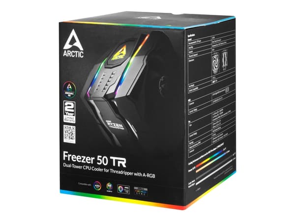 ARCTIC Freezer 50 TR - A-RGB - prosessorkjøler - (for: TR4, SP3, sTR4, sTRX4) - aluminium - 120 mm/140 mm