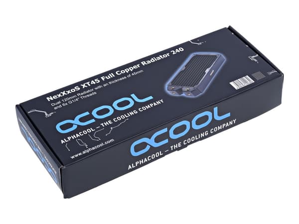 Alphacool NexXxoS XT45 Full Copper 240mm - Radiator för vätskebaserat kylsystem - svart