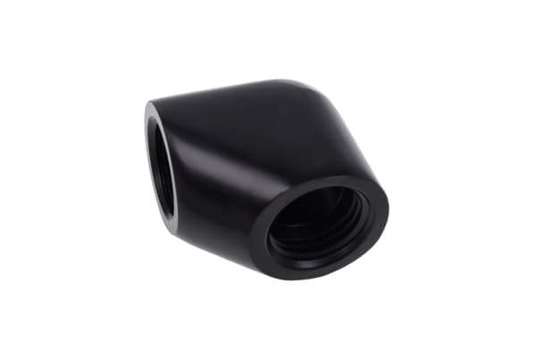 Alphacool Eiszapfen L-connector G1/4 inner thread to G1/4 inner thread - Anslutningsadapter för vätskekylningssystem - svart, matt svart