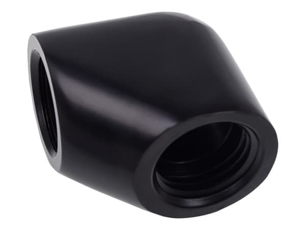 Alphacool Eiszapfen L-connector G1/4 inner thread to G1/4 inner thread - Anslutningsadapter för vätskekylningssystem - svart, matt svart