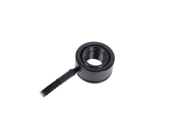 Alphacool Eiszapfen Temperature Sensor G1/4 IG/IG with AG Adapter - Temperatursensor for væskekjølesystem - mørkesvart - 50 cm