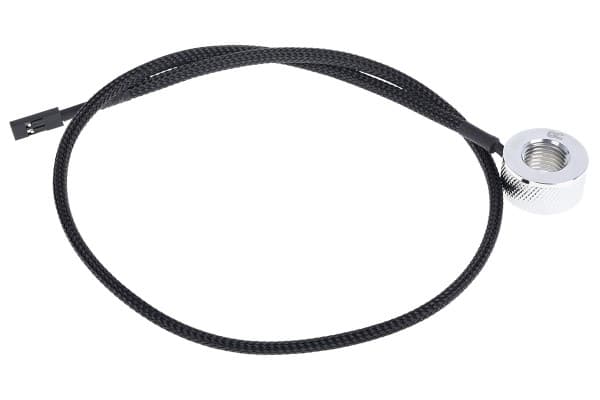 Alphacool Eiszapfen Temperatursensor G1/4 IG/IG med AG-adapter - Temperaturgivare för vätskekylsystem - krom - 50 cm