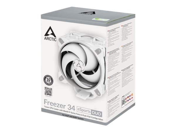 ARCTIC Freezer 34 eSports DUO - Processorkylare - (för: LGA1155, LGA2011, LGA1150, LGA2011-3, LGA1151, AM4, LGA2066, LGA1200, LGA1700, AM5) - alumini