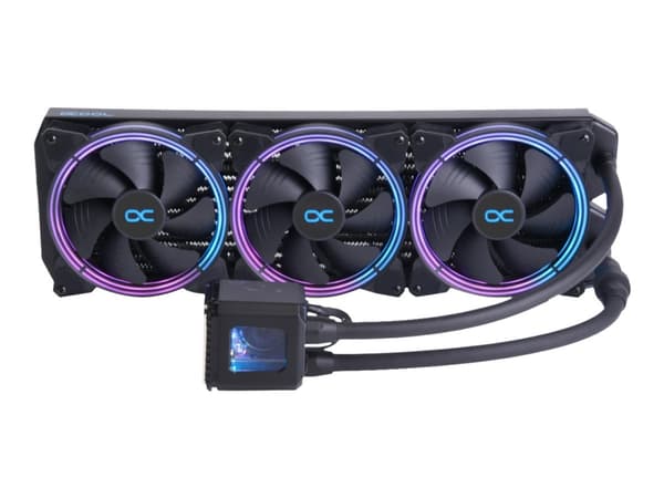 Alphacool 11731, All-in-one-nesteenjäähdytin, 14 cm, 71 m³/h, Musta
