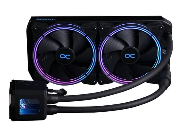 Alphacool 11729, All-in-one-nesteenjäähdytin, 14 cm, 71 m³/h, Musta