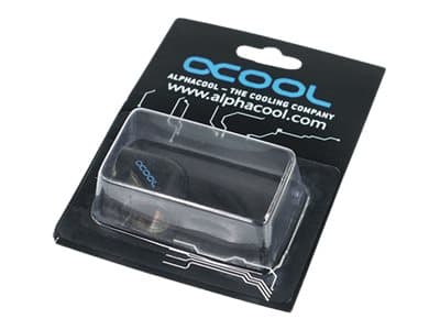 Alphacool HF L- connector 2 x G1/4 inner thread - Forbindelsesadapter for væskekjølesystem - mørkesvart