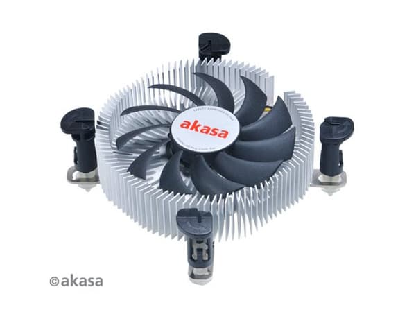 Akasa AK CC7122BP01 - Processorkylare - (för: LGA775, LGA1156, LGA1155) - aluminium - 75 mm