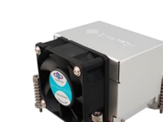 Dynatron K666R1, Luftkylare, 6 cm, 1600 rpm, 5000 rpm, 38,7 dB, 26,45 kubikfod/min. Gjuten aluminium, Svart