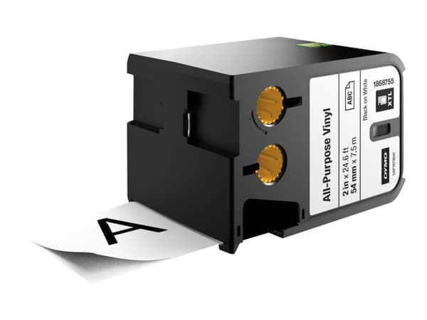 DYMO XTL - Vinyl - svart på vitt - Rulle (5,4 cm x 7,5 m) 1 rulle (rullar) etiketter - för XTL 500