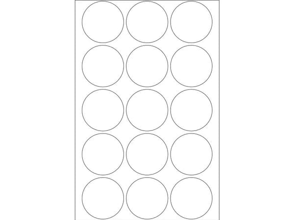 HERMA - Permanent klæbemiddel - hvit - 32 mm rund 480 etikett(r) (32 ark x 15) etiketter