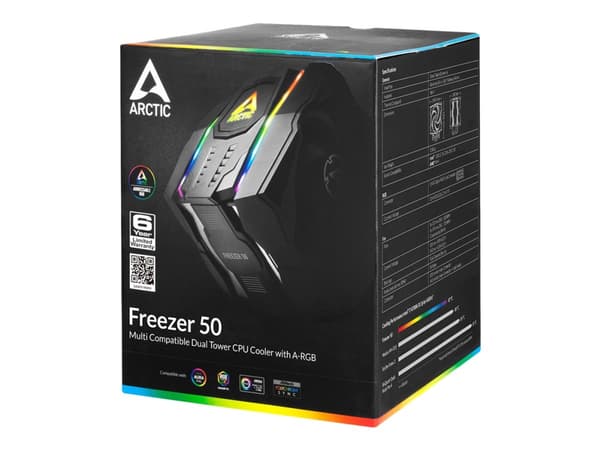 ARCTIC Freezer 50 - Prosessorkjøler - (for: LGA1156, LGA1155, LGA2011, LGA1150, LGA2011-3, LGA1151, AM4, LGA2066, LGA1200, LGA1152, LGA1700) - alumin