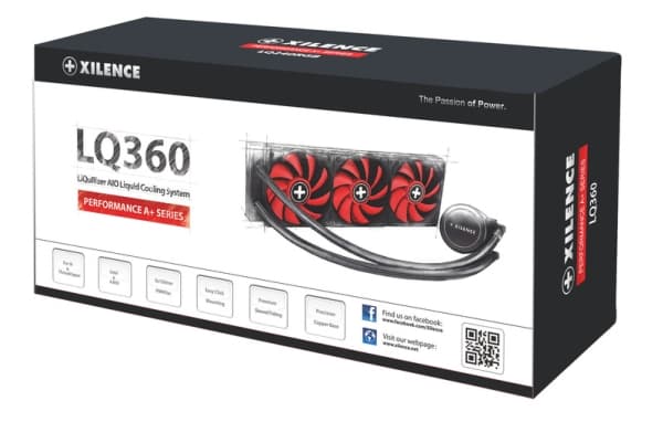 Xilence Performance A+ XC978, All-in-one-nesteenjäähdytin, 12 cm, Musta, Punainen