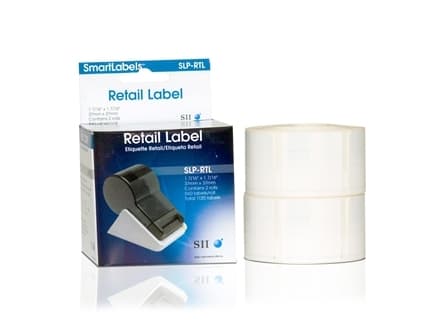 Seiko Instruments SLP-RTL - Självhäftande - perforerad - vit - 37 x 37 mm 1120 etikett (er) (2 rulle/rullar x 560) etiketter - för Smart Label Printe