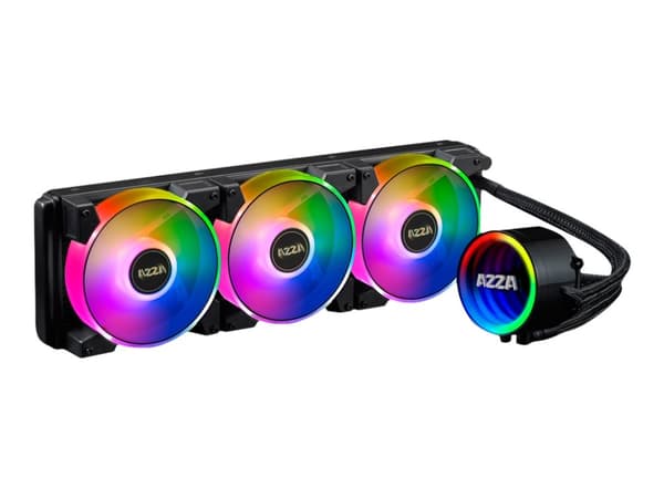 Azza LCAZ-360R-ARGB, All-in-one-nesteenjäähdytin, 1000 RPM, 1800 RPM, 26,29 dB, 49,1 cfm, Musta