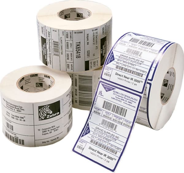 Zebra Z-Perform 1000T - Papir - permanet adhesiv - ubelagt - A6 (105 x 148 mm) 4508 etikett(er) (4 rull(er) x 1127) merkelapper - for Zebra 110, 140,