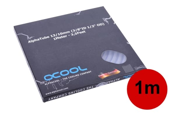 Alphacool 18530, Rör, Polyvinylklorid (PVC), Transparent, 60 ° C, 4 Bar, 1,3 cm