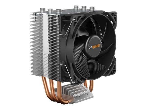 be quiet! Pure Rock Slim 2 - Processorkylare - (för: LGA1150, LGA1151, LGA1155, LGA1200, LGA1700, AM4, AM5) - aluminium med aluminium/kopparbas - 92 Silver