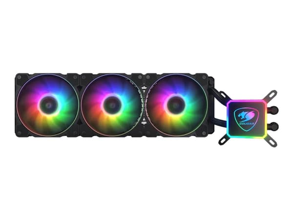 COUGAR AQUA ARGB 360 - Væskekjølesystem for prosessor - (for: LGA775, LGA1156, AM2, AM2+, LGA1366, AM3, LGA1155, AM3+, LGA2011, FM1, FM2, LGA1150, LG Sort