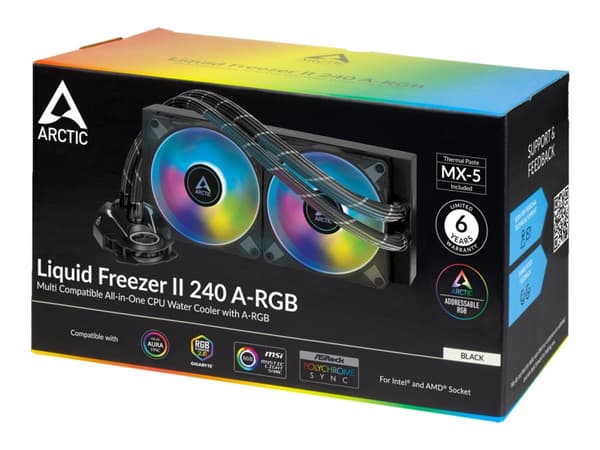 ARCTIC Liquid Freezer II 240 A-RGB - Væskekjølesystem for prosessor - Radiatorstørrelse: 240 mm - (for: LGA1156, LGA1155, LGA1150, LGA1151, LGA2011-3