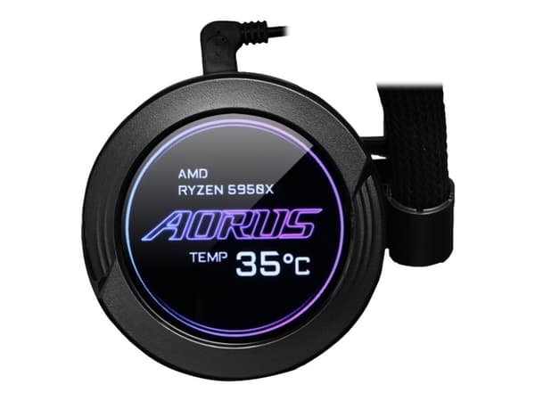 Gigabyte AORUS WATERFORCE X 240, All-in-one-nesteenjäähdytin, 12 cm, 60,07 cfm, Musta