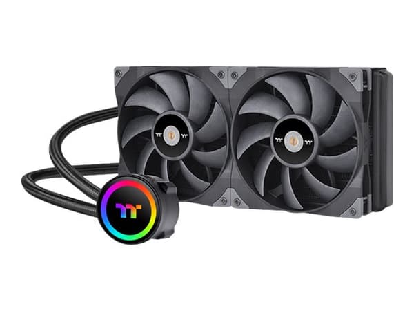 Thermaltake TOUGHLIQUID 280 ARGB Sync - Kylsystem med vätska till processorn - Elementstorlek: 280 mm - (för: LGA1156, AM2, AM2+, LGA1366, AM3, LGA11 Svart