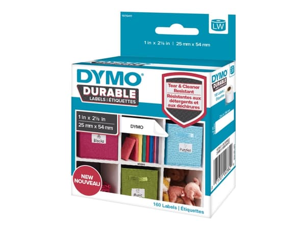 DYMO LW - LW-kestotarrat - 25 x 54 mm - 1976411, Valkoinen, Itse kiinnittyvä tulostintarra, Polypropeeni (PP), Kiinteä, Suorakulmio, -18 - 50 °C