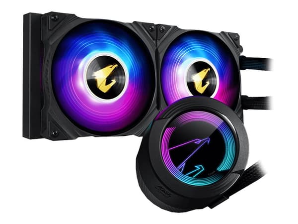 AORUS WATERFORCE 240 - Kylsystem med vätska till processorn - (för: LGA2066, LGA2011, LGA1366, LGA1150, LGA1151, LGA1155, LGA1156, LGA1200, LGA1700, Svart