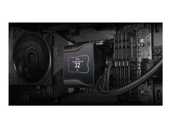 MSI MEG CORELIQUID S280 - Væskekjølesystem for prosessor - Radiatorstørrelse: 360 mm - (for: LGA1150, LGA1151, LGA1155, LGA1156, LGA1200, LGA1700, LG Sort