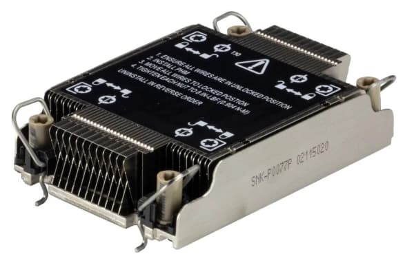 Supermicro - Prosessorvarmeavleder - (for: LGA4189) - 1U Sort, Rustfritt stål