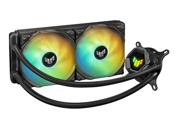 ASUS TUF Gaming LC 240 ARGB - Væskekjølesystem for prosessor - Radiatorstørrelse: 240 mm - (for: LGA1156, LGA1366, LGA1155, LGA1150, LGA1151, AM4, LG Sort