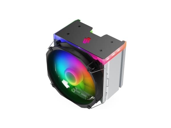 SilentiumPC Fortis 5 ARGB, Luftkylare, 14 cm, 300 RPM, 1400 RPM, Svart, Grå, Stål