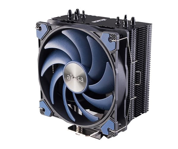 Akasa Alucia H4 - Prosessorkjøler - (for: LGA1156, LGA1155, LGA2011, LGA1150, LGA1151, AM4, LGA2066, LGA1200) - aluminiumfinner - 120 mm - svart, rol