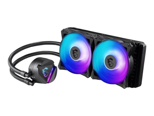 MSI MAG CORELIQUID 240R V2 - Væskekjølesystem for prosessor - Radiatorstørrelse: 240 mm - (for: LGA1156, AM2, AM2+, LGA1366, AM3, LGA1155, AM3+, LGA2 Sort