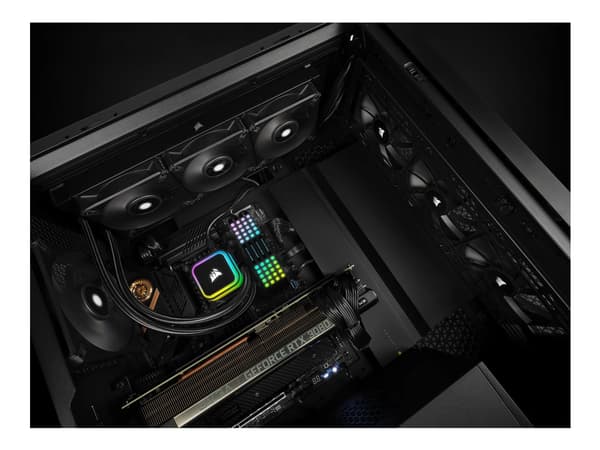 CORSAIR iCUE H150i RGB ELITE - Prosessorin nestejäähdytysjärjestelmä - Jäähdyttimen koko: 360 mm - (seuraaville: LGA1156, LGA1155, LGA2011, LGA1150,