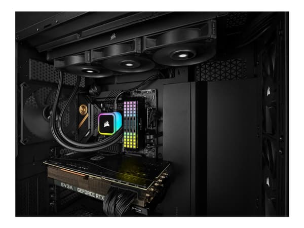 CORSAIR iCUE H150i RGB ELITE - Prosessorin nestejäähdytysjärjestelmä - Jäähdyttimen koko: 360 mm - (seuraaville: LGA1156, LGA1155, LGA2011, LGA1150,