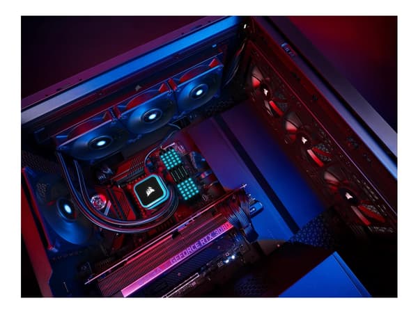 CORSAIR iCUE H150i RGB ELITE - Prosessorin nestejäähdytysjärjestelmä - Jäähdyttimen koko: 360 mm - (seuraaville: LGA1156, LGA1155, LGA2011, LGA1150,