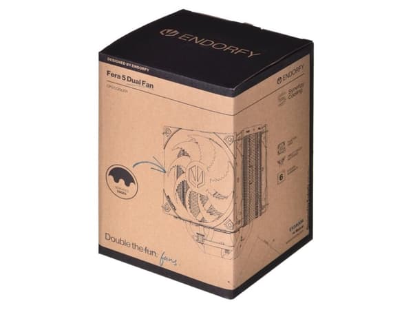 Endorfy Fera 5 Dual Fan - Prosessorkjøler - (for: LGA775, AM2+, LGA1366, AM3+, FM1, FM2+, LGA2011-3, LGA2011 (Square ILM), AM4, LGA2066, LGA1200, LGA