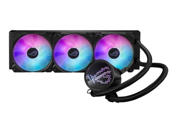 ASUS ROG Ryuo III 360 ARGB, Nestejäähdytyspakkaus, 12 cm, 2200 RPM, 36,45 dB, 70,07 cfm, Musta