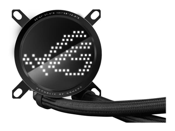 ASUS ROG Ryuo III 360 ARGB, Nestejäähdytyspakkaus, 12 cm, 2200 RPM, 36,45 dB, 70,07 cfm, Musta