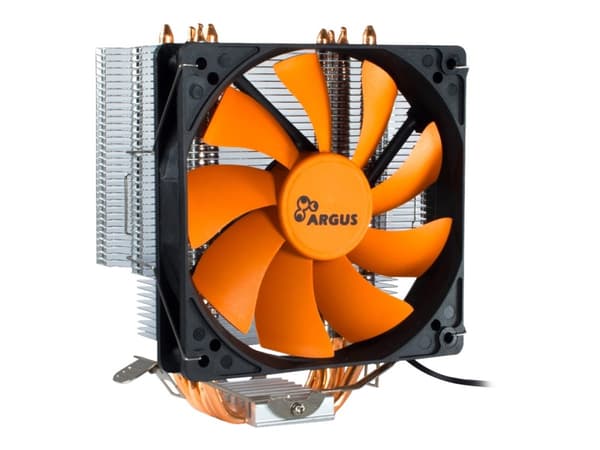 Argus SU-260 - Prosessorkjøler - (for: LGA775, LGA1156, AM2, AM2+, LGA1366, AM3, LGA1155, AM3+, FM1, FM2, LGA1150, LGA1151, AM4, LGA1200) - aluminium Sort, Oransje