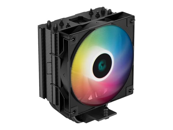 Deepcool AG400 BK ARGB - Prosessorkjøler - (for: LGA1155, LGA1150, LGA1151, AM4, LGA1200, LGA1700, AM5) - 120 mm - svart