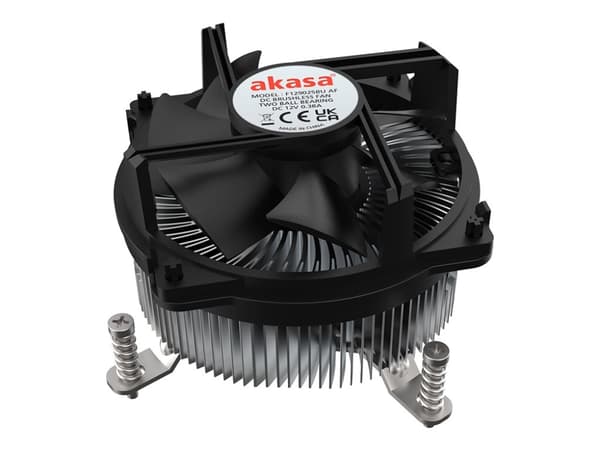 Akasa AK-CC6608BP01 matalaprofiilinen suorittimen jäähdytin - Socket LGA 1700, 63,2 mm korkeus Alumiini, musta